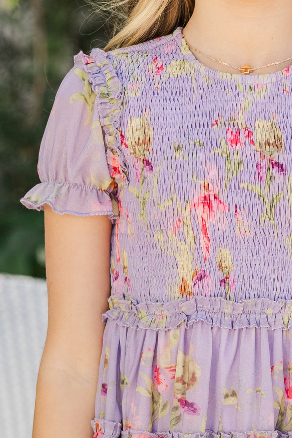 Girls: The Cora Lavender Floral Maxi Dress – Shop the Mint Girls: The Cora Lavender Floral Maxi Dress – Shop the Mint