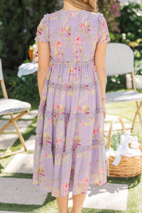 Girls: The Cora Lavender Floral Maxi Dress