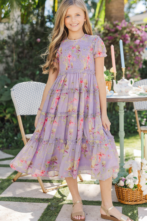 Girls: The Cora Lavender Floral Maxi Dress – Shop the Mint