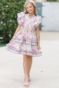 Girls: The Brinley Lavender Floral Dress