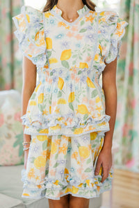 Girls: The Ivy Claire Light Blue Floral Eyelet Dress