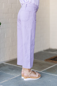 Girls: Give It Your All Lavender Wide Leg Denim
