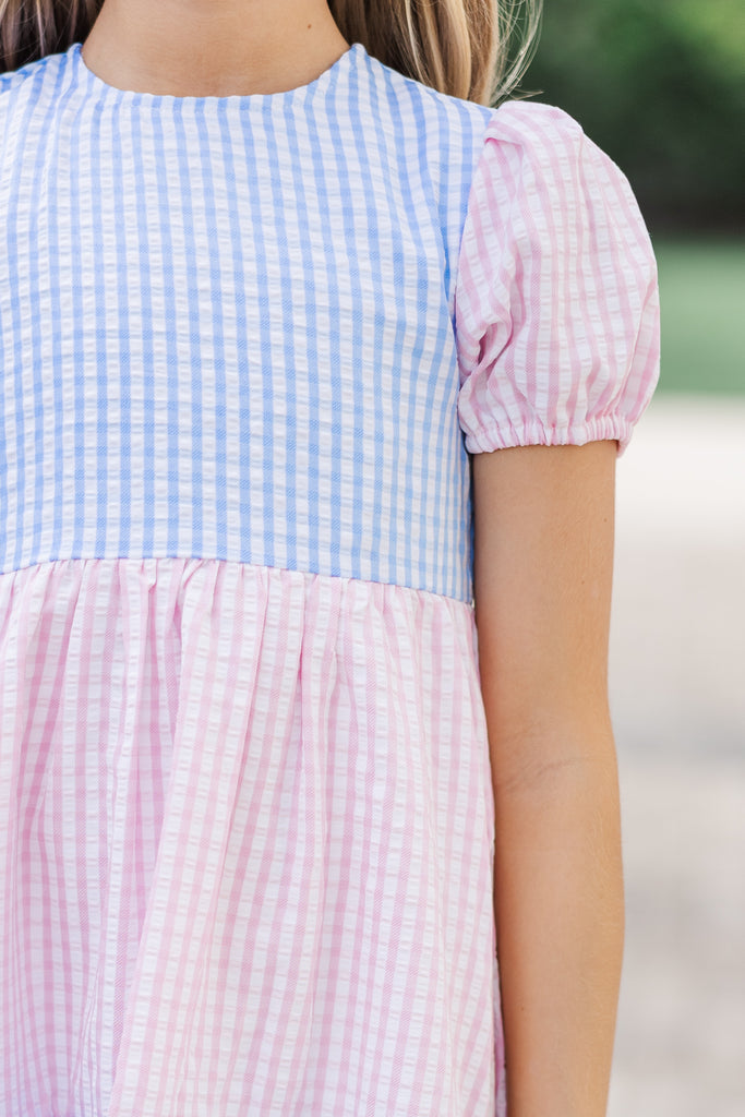 Girls: The Jenni Light Blue Gingham Dress – Shop the Mint