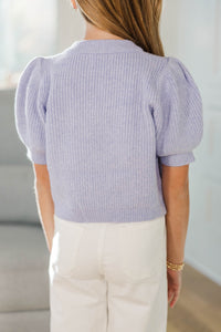 Girls: The Charlotte Lavender Bow Sweater