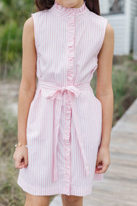 Girls: The Marissa Pink Striped Dress