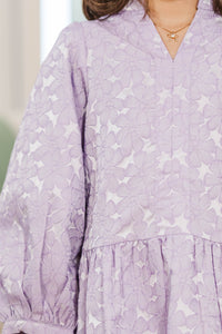 Girls: Always On My Mind Lavender Floral Dress