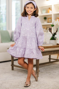 Girls: Always On My Mind Lavender Floral Dress