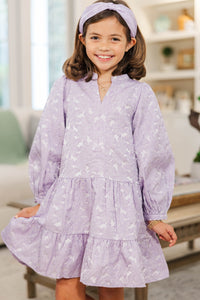 Girls: Always On My Mind Lavender Floral Dress
