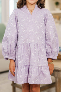 Girls: Always On My Mind Lavender Floral Dress