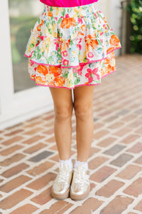 Girls: Sweet Dreams Pink Eyelet Ruffled Skirt