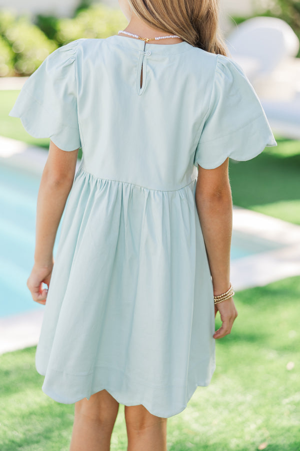 scalloped short sleeve dress English Factory