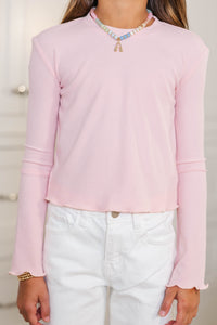 Girls: The Margo Blush Pink Top