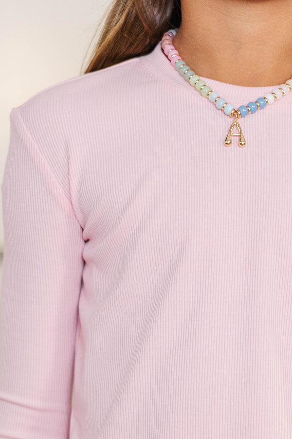 Girls: The Margo Blush Pink Top