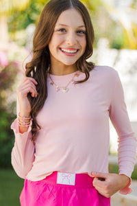 Girls: The Margo Blush Pink Top