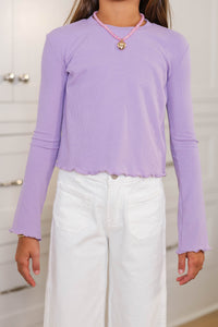 Girls: The Margo Lavender Purple Top