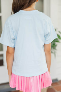 Girls: So Many Smiles Light Blue Graphic Tee