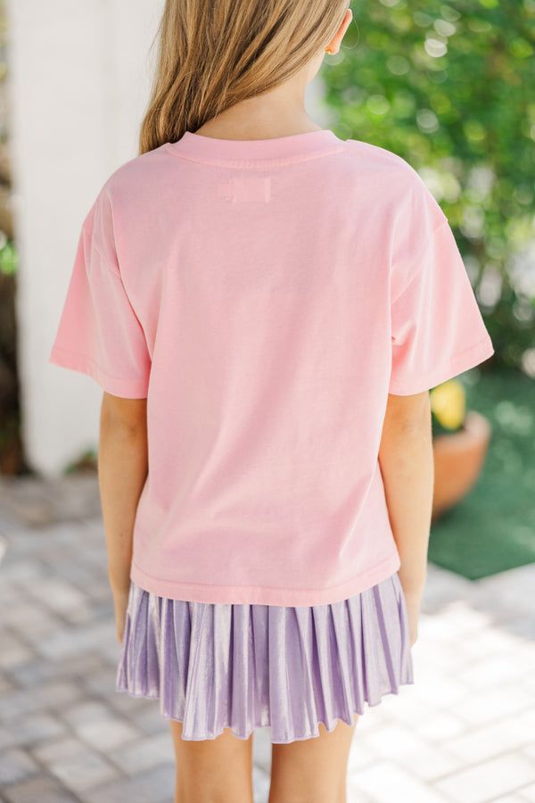 Girls: So Many Smiles Blush Pink Graphic Tee