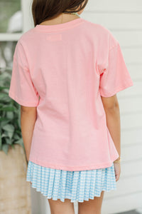 Girls: So Many Smiles Blush Pink Graphic Tee