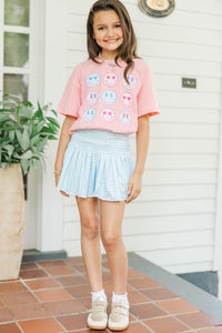 Girls: So Many Smiles Blush Pink Graphic Tee