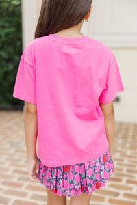 Girls: Fearless Pink Graphic Tee