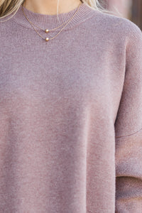 Perfectly You Mocha Brown Mock Neck Sweater