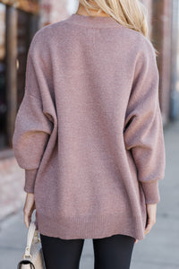 Perfectly You Mocha Brown Mock Neck Sweater