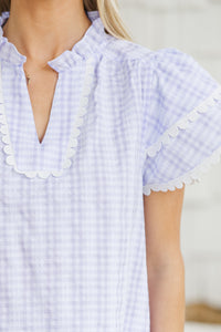 Have Some Fun Lavender Textured Blouse