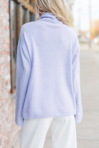 Hear It All Lavender Purple Mock Neck Sweater