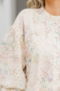 Take Your Turn Pink Eyelet Blouse