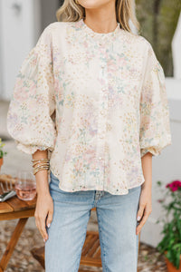 Take Your Turn Pink Eyelet Blouse