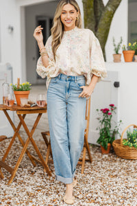 Take Your Turn Pink Eyelet Blouse