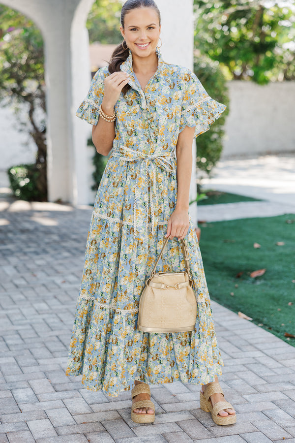 The Victorious Blue Floral Maxi Dress, X-Small - The Mint Julep Boutique | Women's Boutique Clothing The Victorious Blue Floral Maxi Dress, X-Small - The Mint Julep Boutique | Women's Boutique Clothing