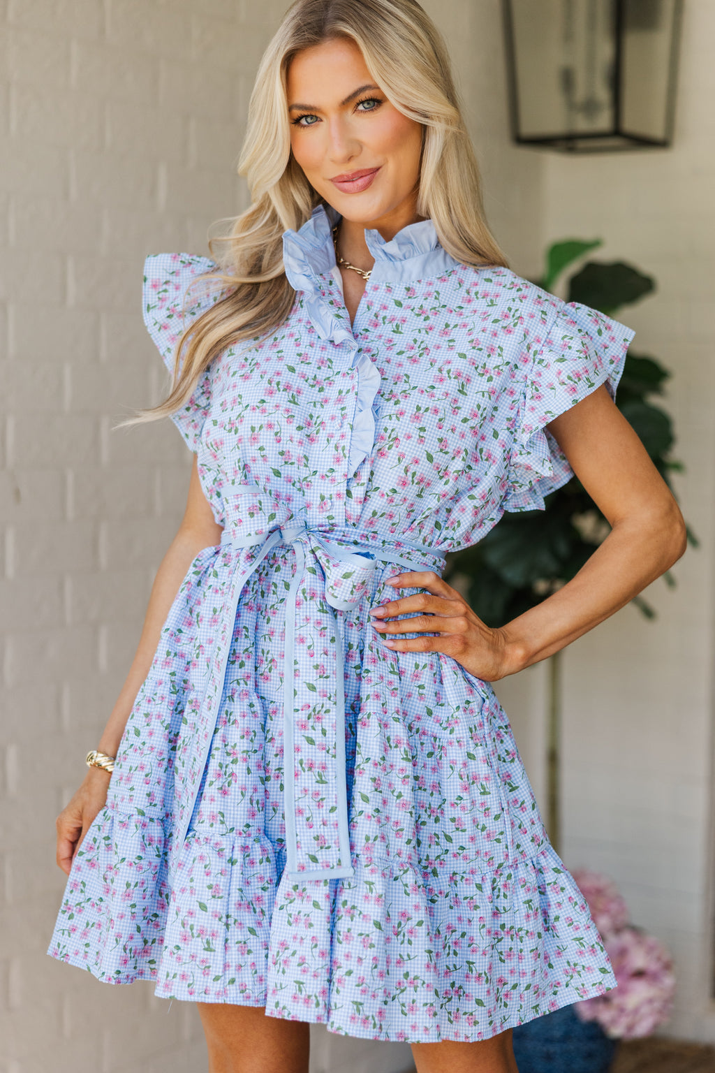 The Whimsy Blue Gingham Dress Shop the Mint The Whimsy Blue Gingham Dress Shop the Mint