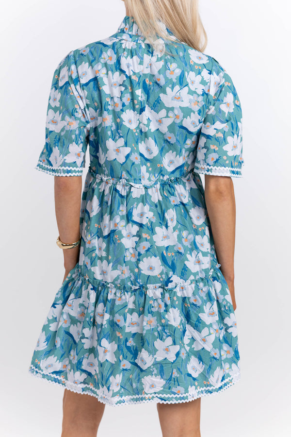 Feeling Your Best Blue Floral Rickrack Dress – Shop the Mint