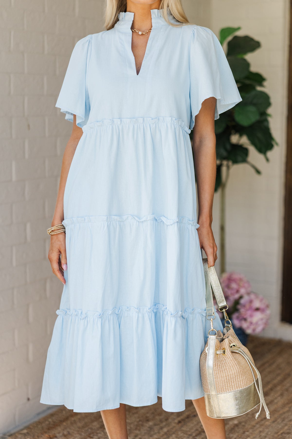 Feeling Your Best Light Blue Midi Dress – Shop the Mint