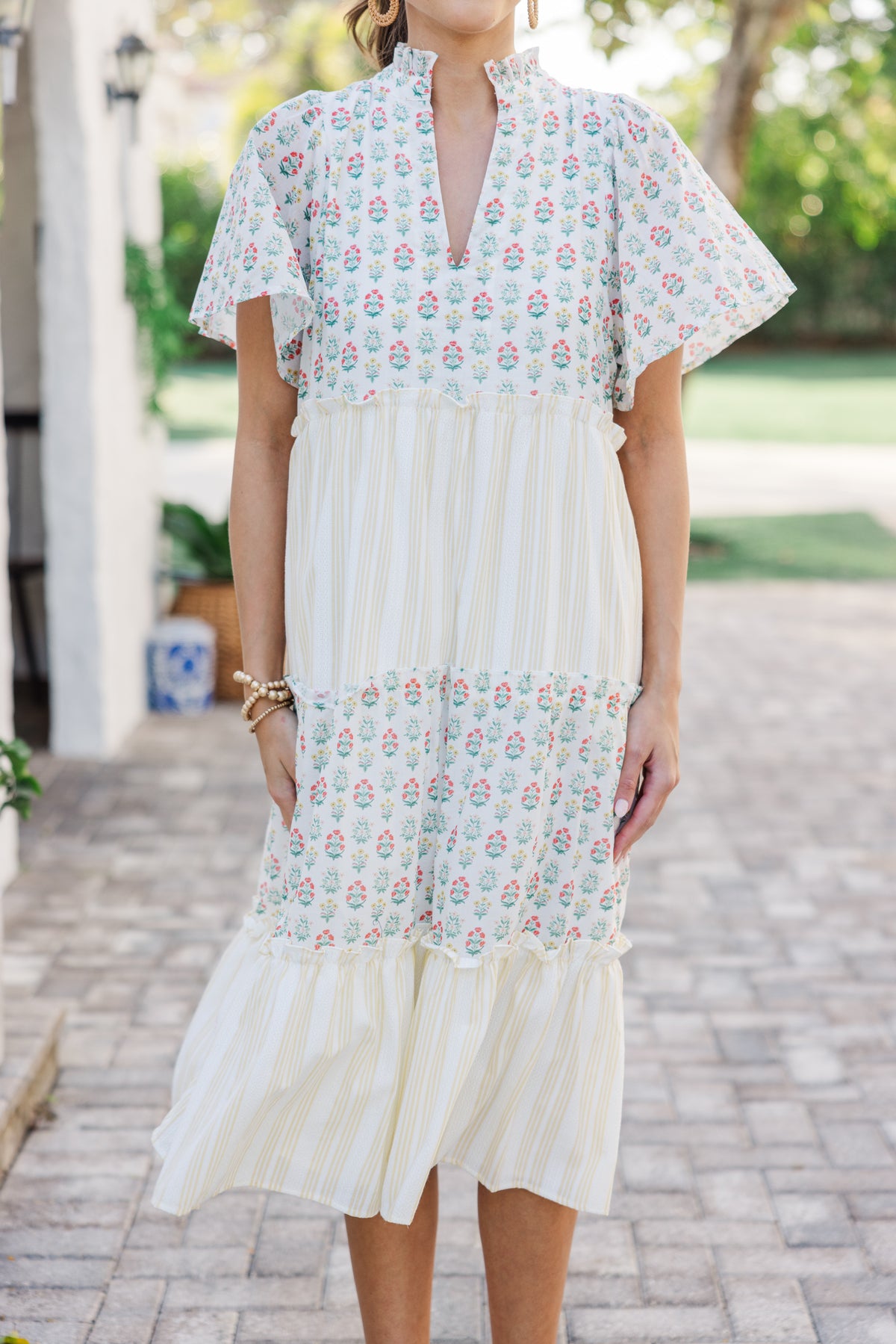 Feeling Your Best Yellow Floral Midi Dress – Shop the Mint