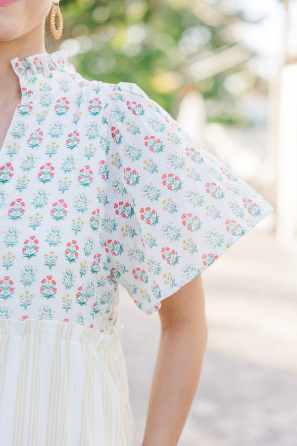 Feeling Your Best Yellow Floral Midi Dress – Shop the Mint