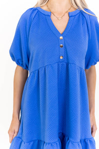 The Traveler Royal Blue Textured Dress
