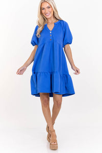 The Traveler Royal Blue Textured Dress