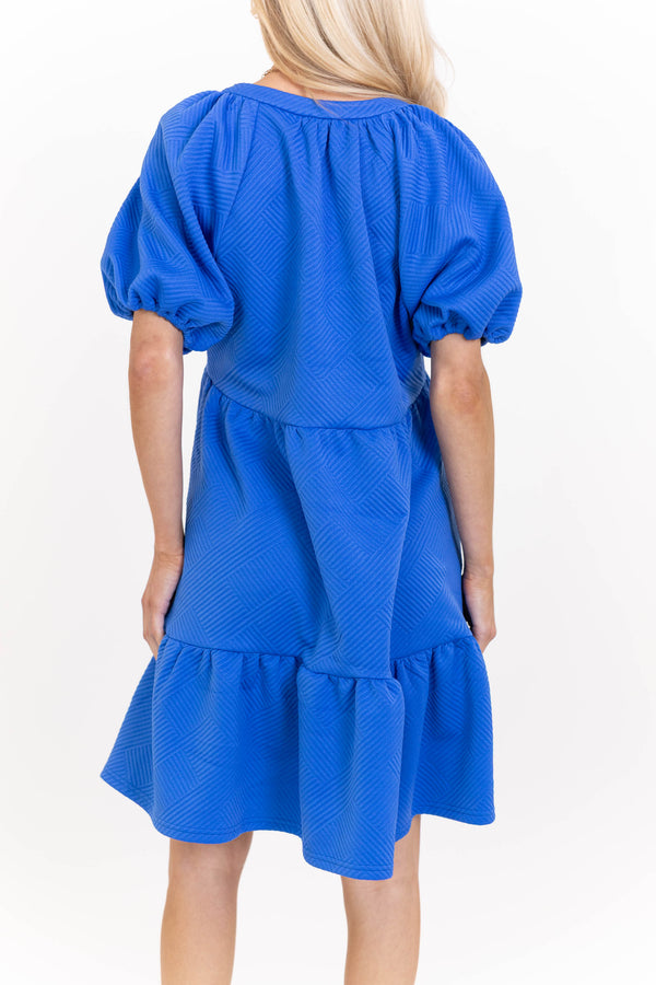 The Traveler Royal Blue Textured Dress