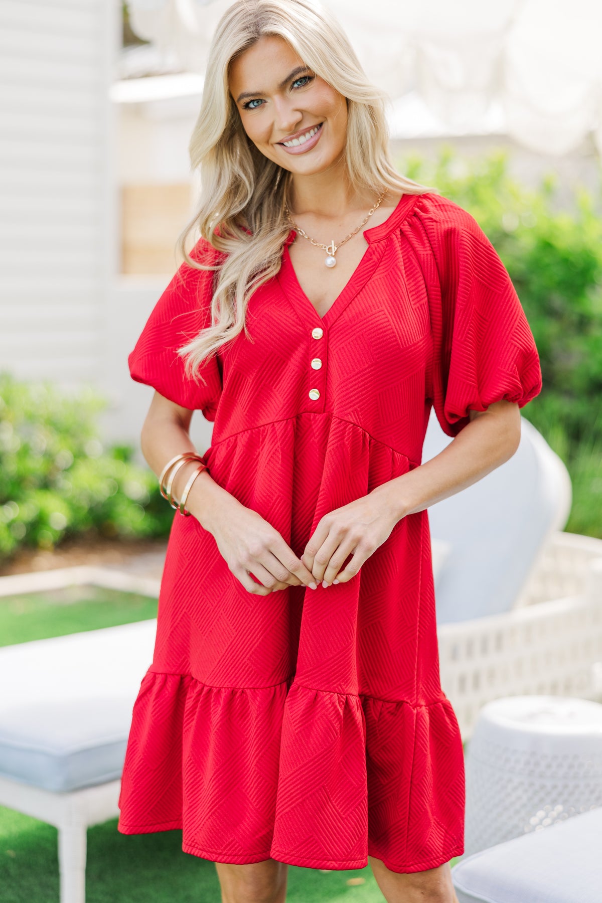 The Refresher Tie Dress in Red