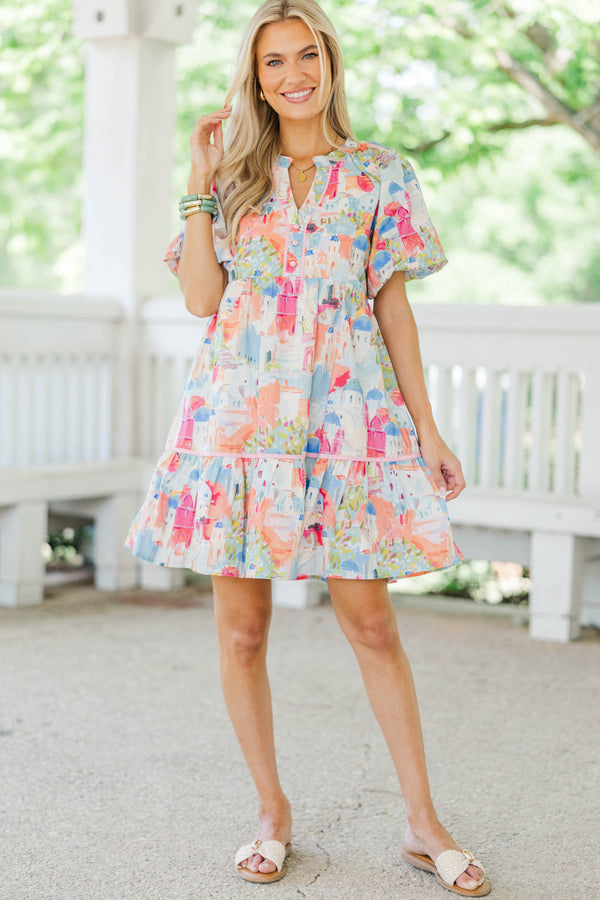The Traveler Pink Toile Dress