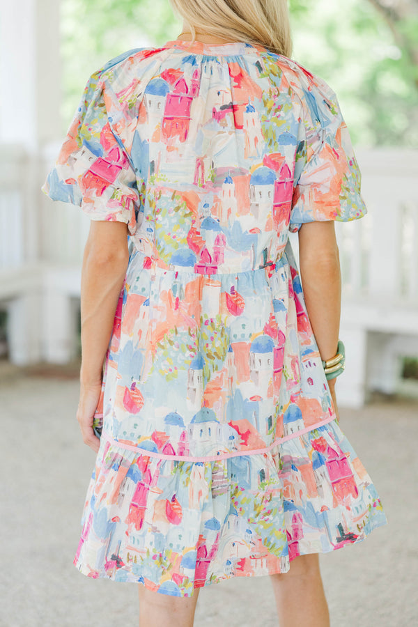 The Traveler Pink Toile Dress