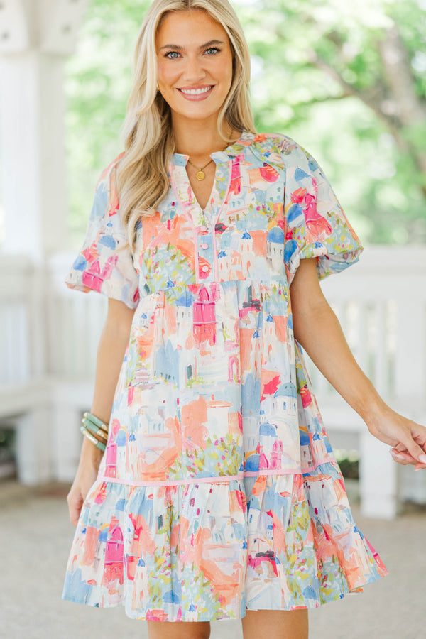 The Traveler Pink Toile Dress