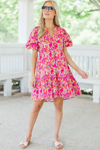 The Traveler Fuchsia Floral Dress