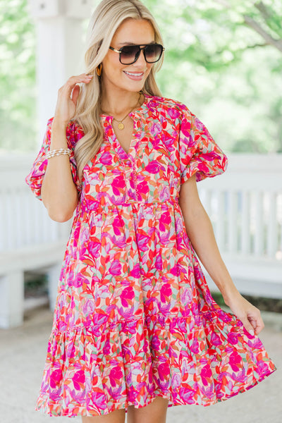 The Traveler Fuchsia Floral Dress – Shop the Mint