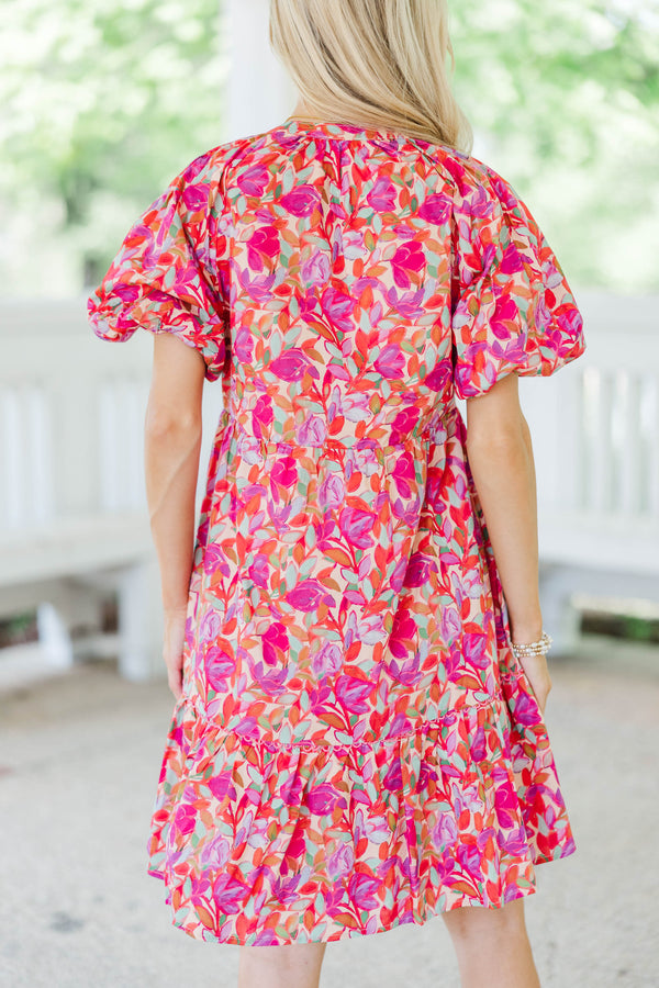 The Traveler Fuchsia Floral Dress