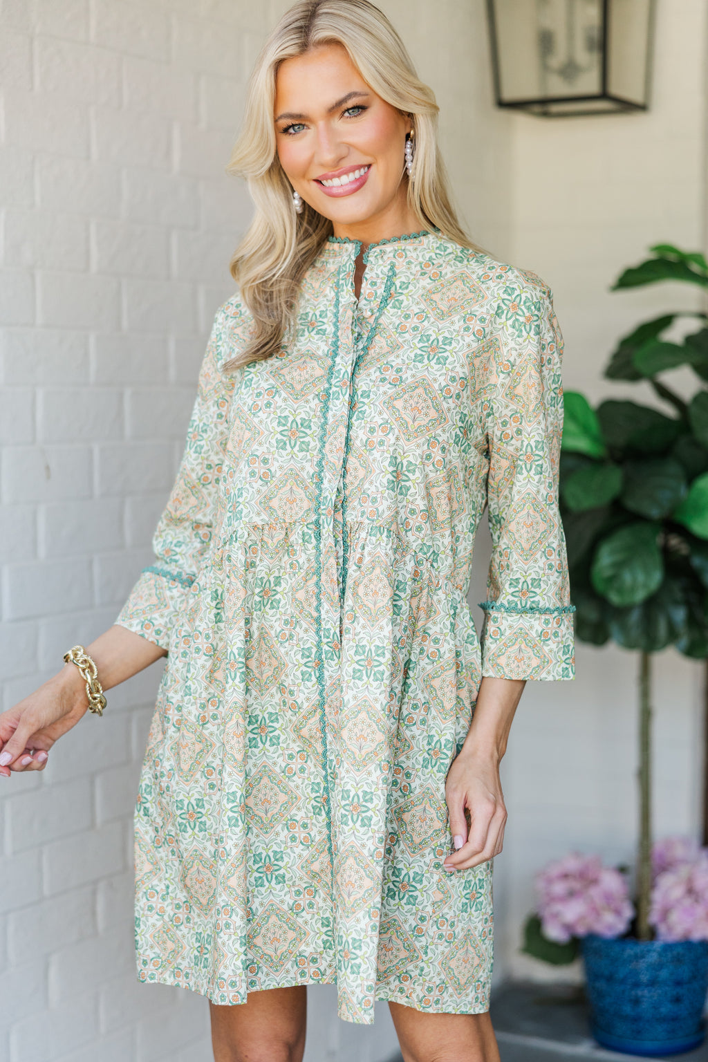 Always The One Green Medallion Shift Dress Shop the Mint Always The One Green Medallion Shift Dress Shop the Mint