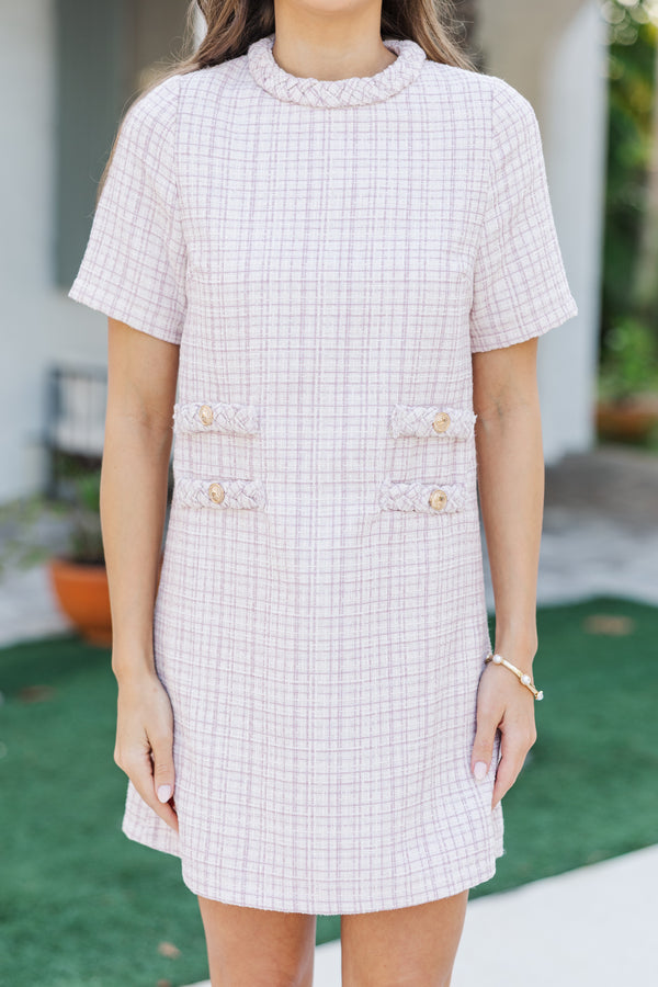 Ask You Out Blush Pink Tweed Dress, X-Large - The Mint Julep Boutique Ask You Out Blush Pink Tweed Dress, X-Large - The Mint Julep Boutique