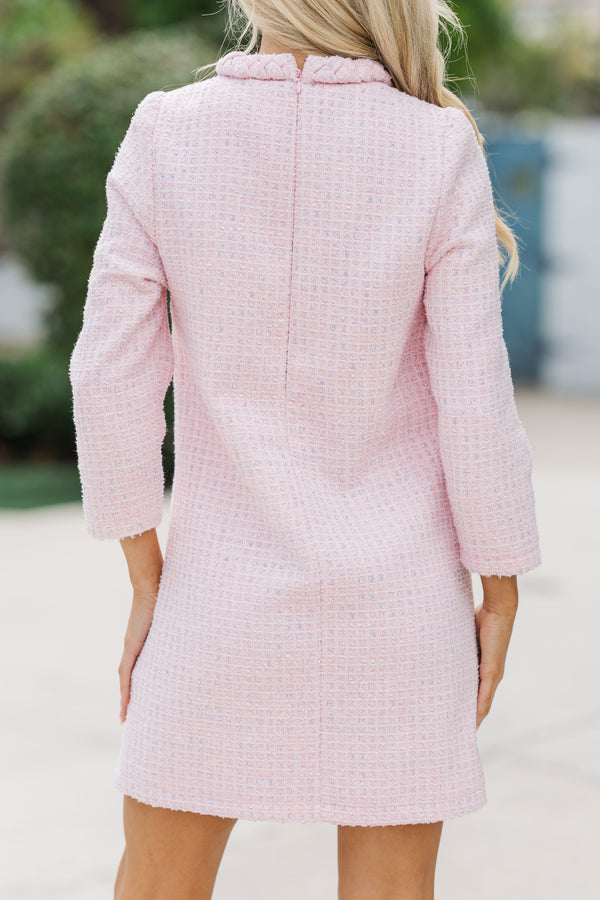 blush pink 3 4 sleeve dress Dressystar Blush Pink Fit & Flare 3/4 Sleeve Midi Dress NWT